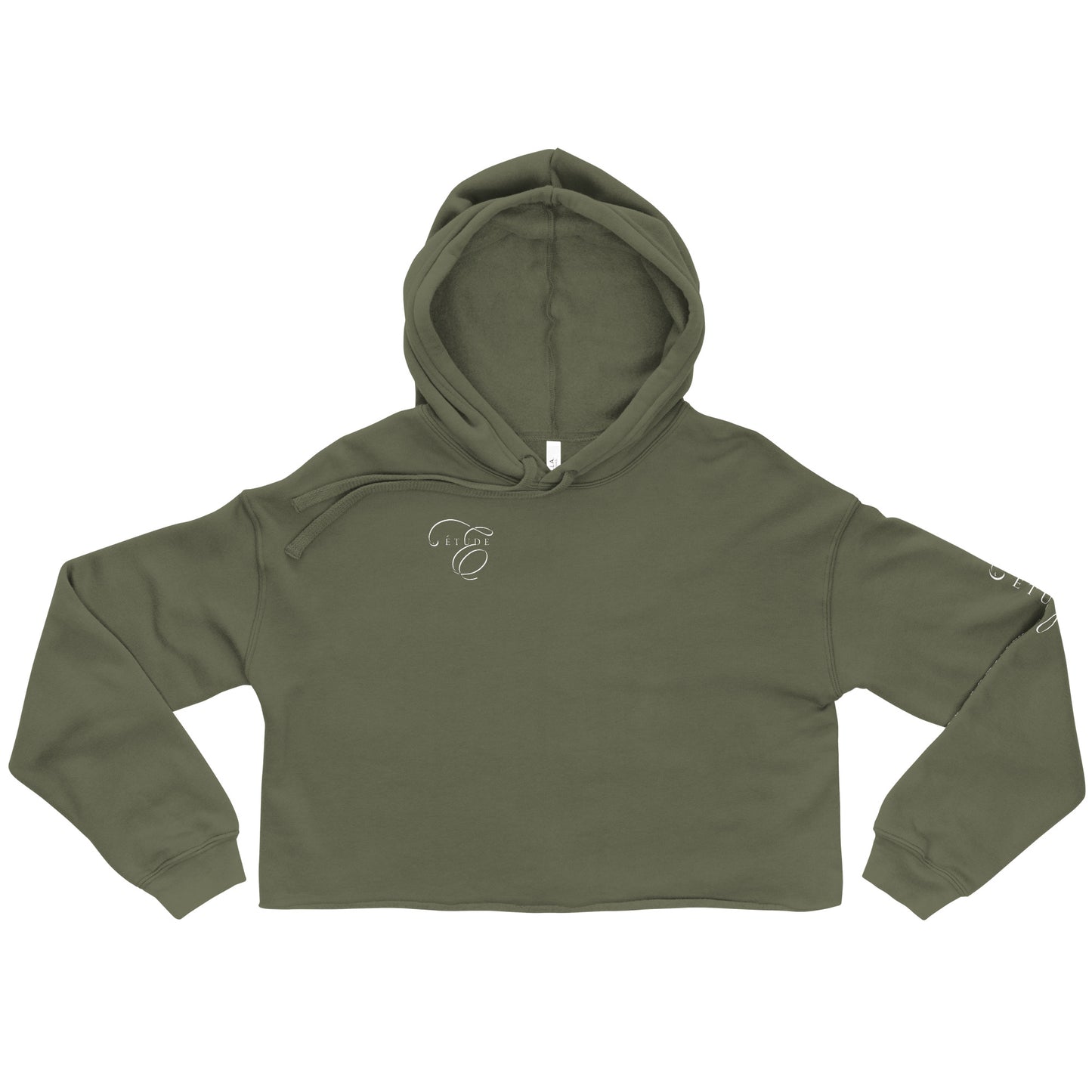 Arm-Print Cropped Hoodie