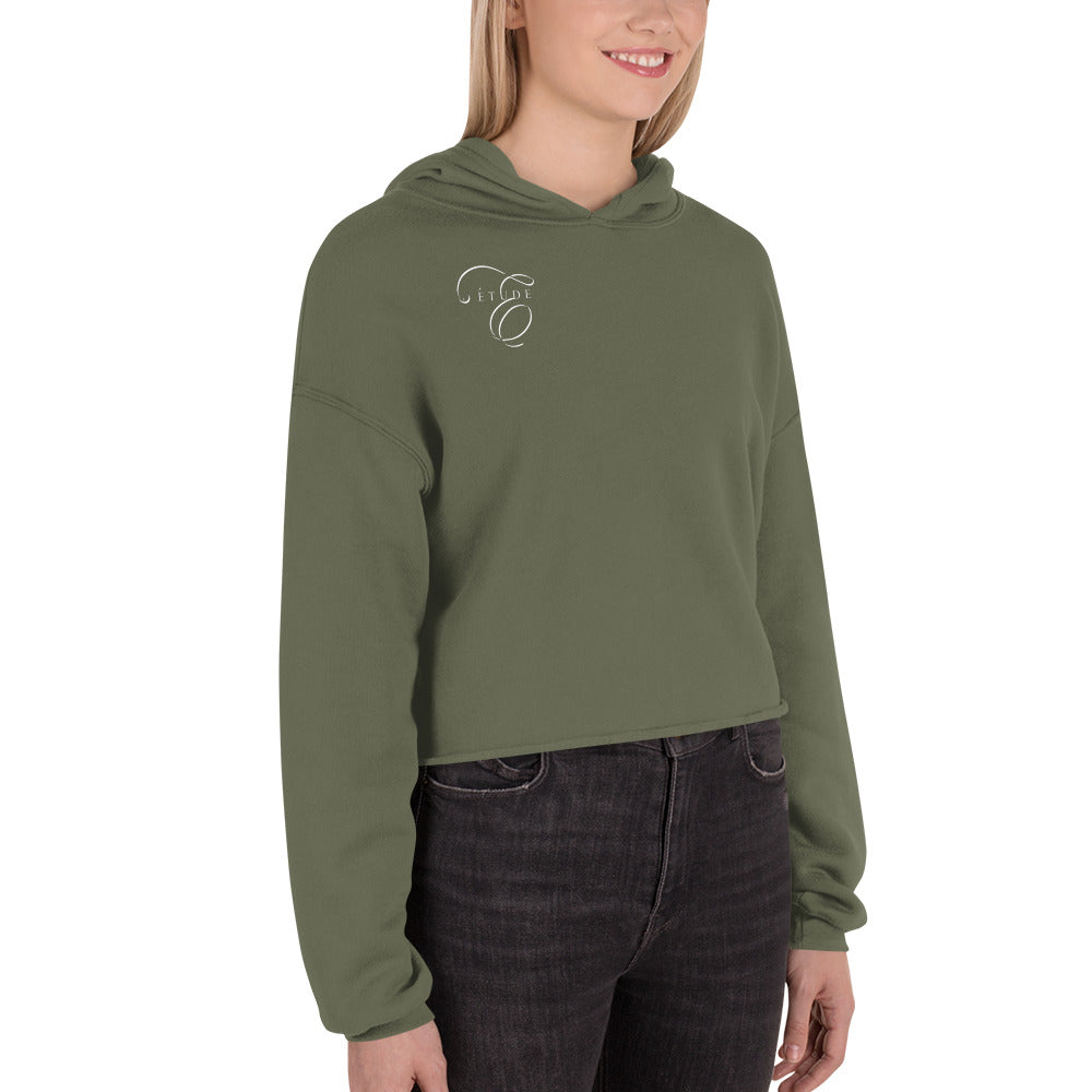 Arm-Print Cropped Hoodie