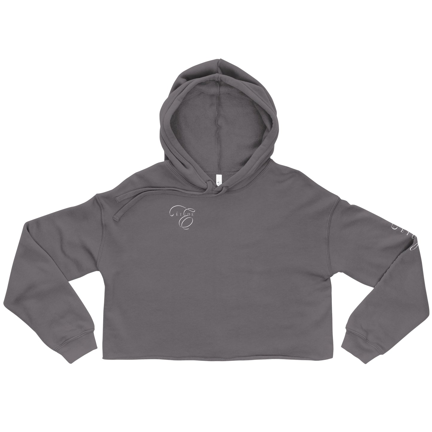 Arm-Print Cropped Hoodie
